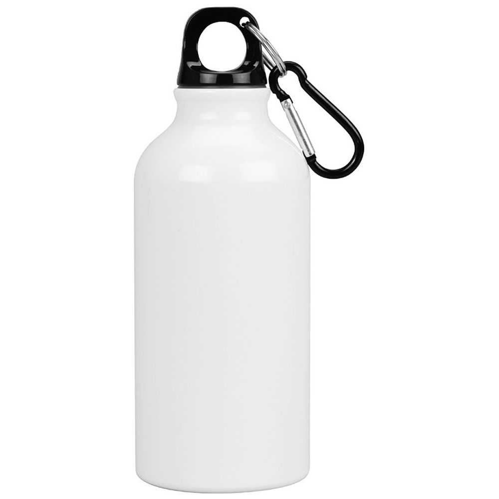 Бутылка для воды "Oregon", металл, 400 мл, белый, черный - 2
