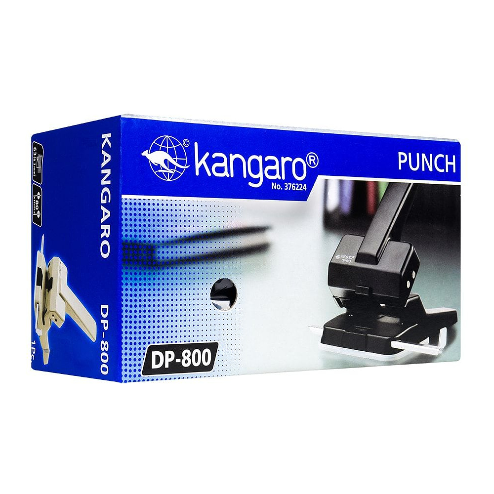 Дырокол Kangaro "DP-800", 63 листа, черный - 2