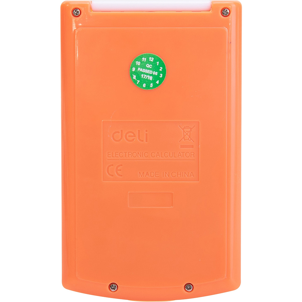  Калькулятор карманный Deli "Easy 39217", 8-ми разрядный, пластик, белый, оранжевый - 4
