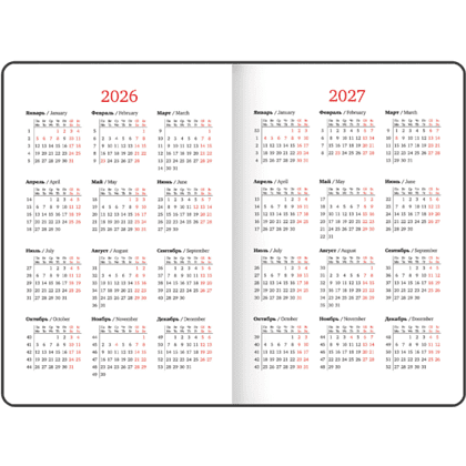 Еженедельник датированный "Party", на магните, коралловый, 2026 - 4