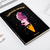 Ежедневник недатированный "Единорожное мороженое", А5, 192 страницы, черный - 6