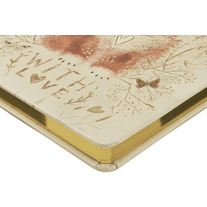 Ежедневник недатированный "Love me. Щеночек", А5, 240 страниц, молочный - 3