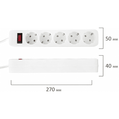 Сетевой фильтр Sonnen SPW-505, 5 м, 5 розеток, белый - 6
