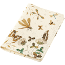 Обложка для паспорта "Flora. Полевые цветы", кожзам, белый