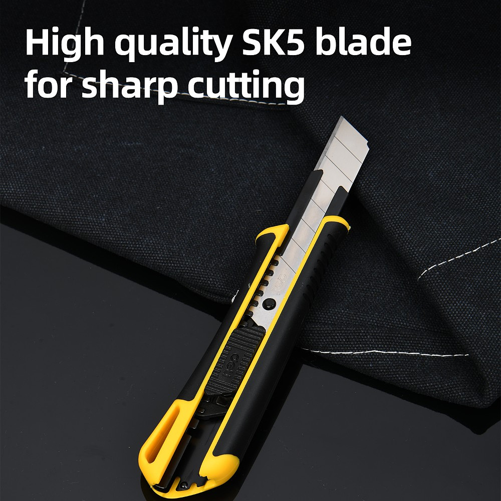 Нож строительный Deli YS EDL003H, 18 мм, универсальный - 4