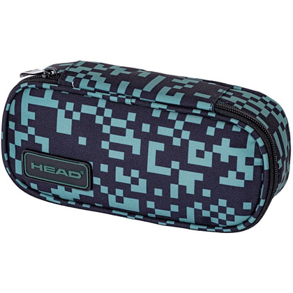 Пенал Astra "Green bricks", 1 отделение, черный, зеленый