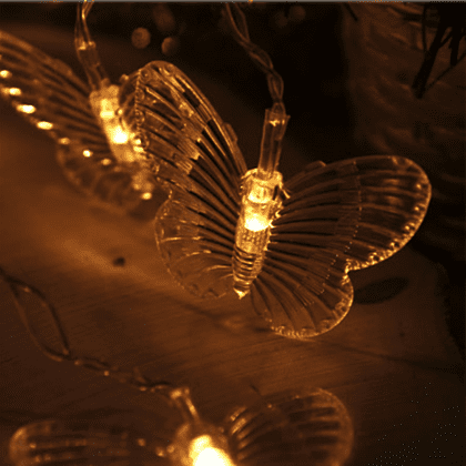 Гирлянда электрическая LED "Бахрома. Бабочка", тепло-белый - 5