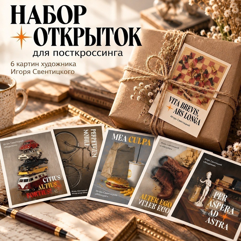 Набор открыток для посткроссинга "Vita brevis, ars longa. Игорь Свентицкий", 6 шт. - 3