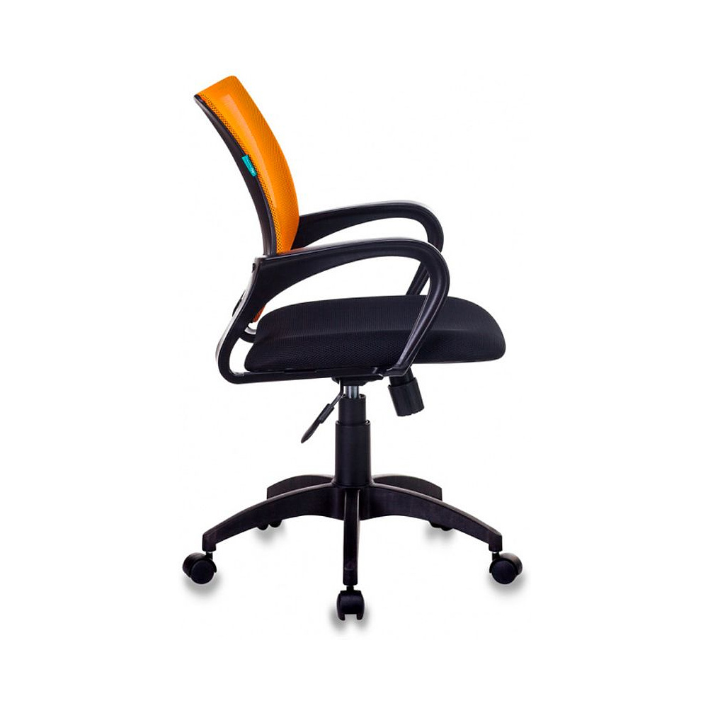 Кресло для персонала Бюрократ "CH-695N/BLACK", ткань, пластик, оранжевый - 4