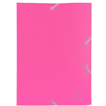 Папка на резинках "Exacompta", A4, 15 мм, полипропилен, розовый