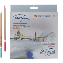 Карандаш акварельный "Белые ночи", набор 48 цветов, картонная коробка