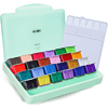 Гуашь "Himi Miya Jelly Cup", 24 цвета, 30 мл, ассорти, зеленый футляр - 7