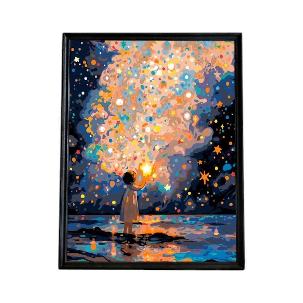 Картина по номерам "Девочка со звёздами" Картина по номерам "Девочка со звёздами"