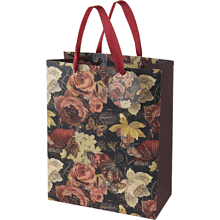 Пакет бумажный подарочный "Flora. Lush Bouquet", 26x32,4x13 см, коричневый