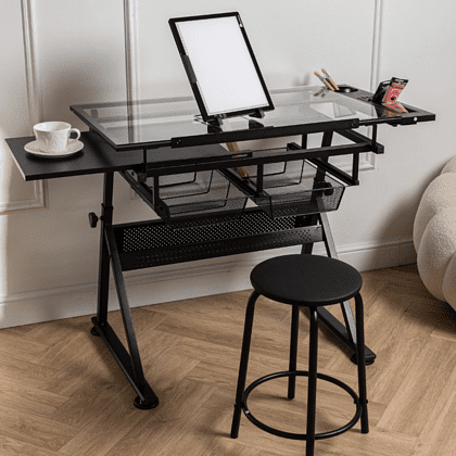 Стол для черчения и рисования "SoulArt 192909", стекло, с реryлировкой столешницы - 2