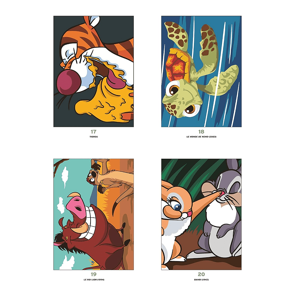 Раскраска по номерам на французском языке "Coloriages mystères Disney - Best of Bestiaire" - 7
