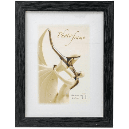 Фоторамка "323-590", 10х15 см, дерево со стеклом, черный