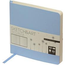 Скетчбук "Sketch&Art", 14.5x14.5 см, 100 г/м2, 100 листов, голубой