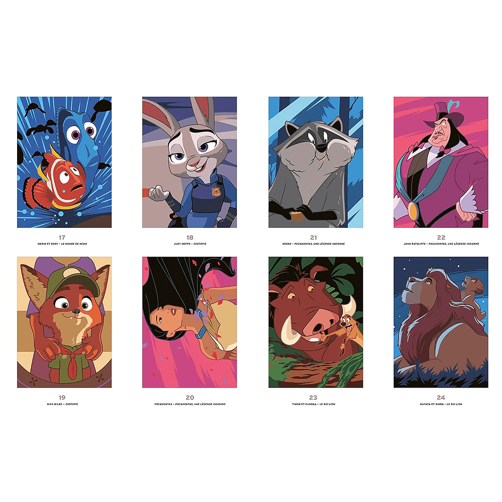 Раскраска по номерам на французском языке "Coloriages mystères Disney -Les Grands classiques. Spécial débutants" - 5