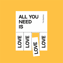 Скетчбук "All you need is love", 12х12 см, 140 г/м2, 80 листов, желтый