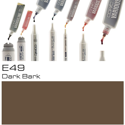 Чернила для заправки маркеров "Copic", E-49 тёмная кора - 2