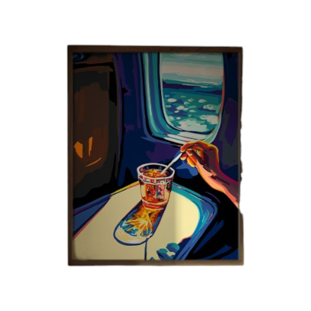 Картина по номерам "Девушка в самолете" Картина по номерам "Девушка в самолете"