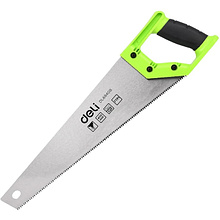 Ножовка Deli GS EDL6840B по дереву, 7 TPI, 400 мм, черный, зеленый