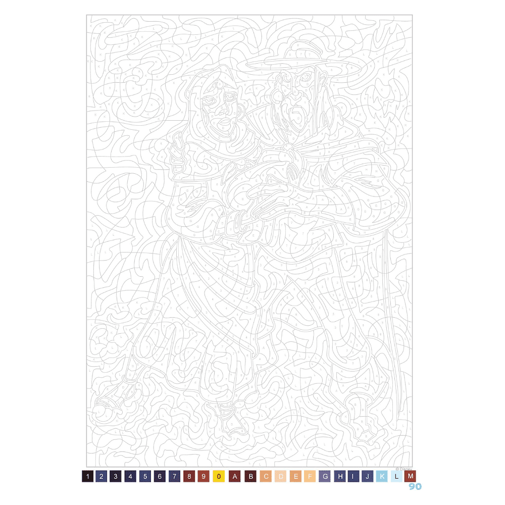 Раскраска по номерам на французском языке "Coloriages mystères Disney - Hiver"  - 3