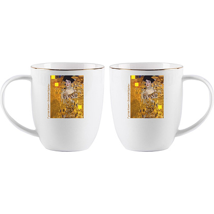 Кружка «Золотая Адель», 400 мл, фарфор, белый