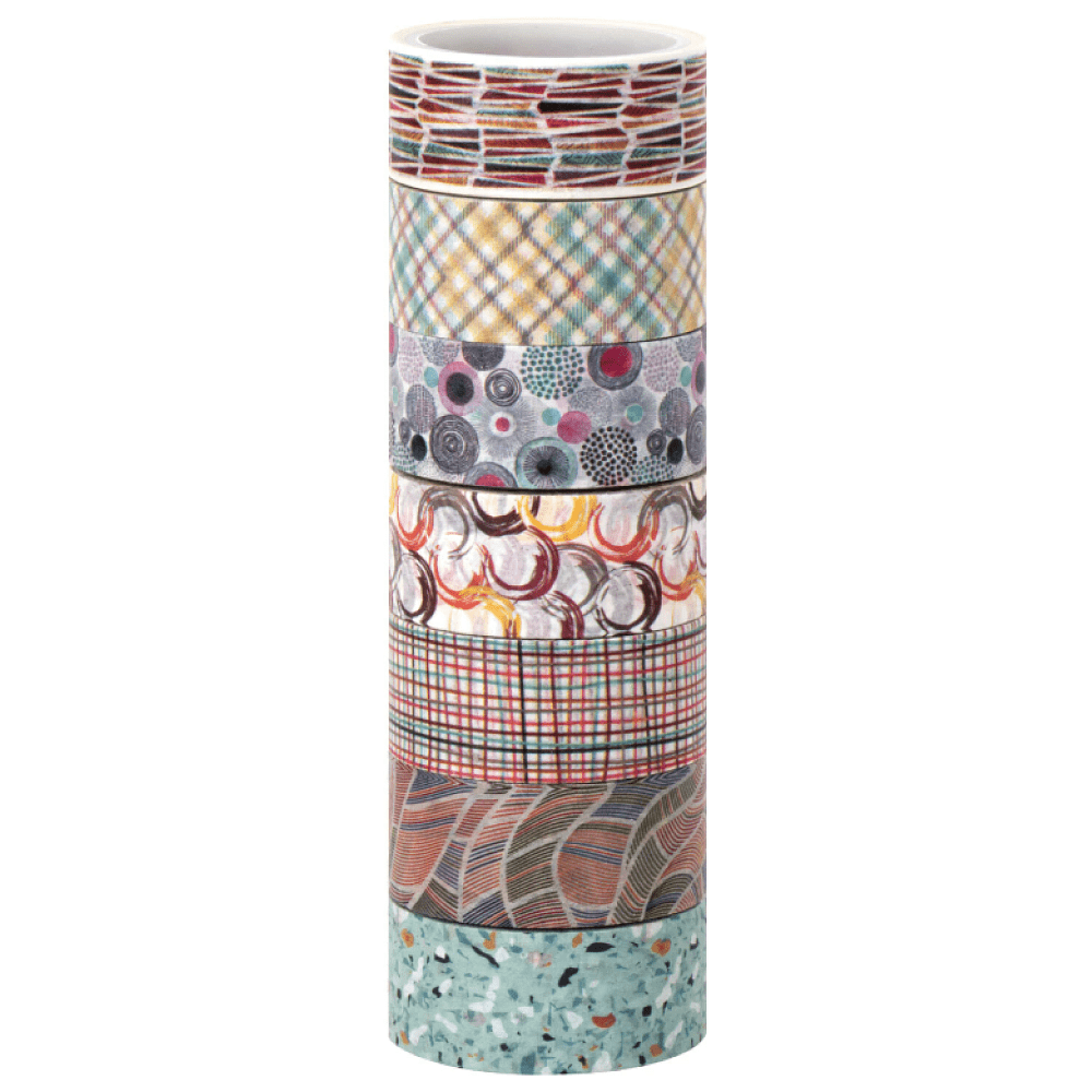 Клейкая лента "Микс №3", 15х3 мм/м, ассорти