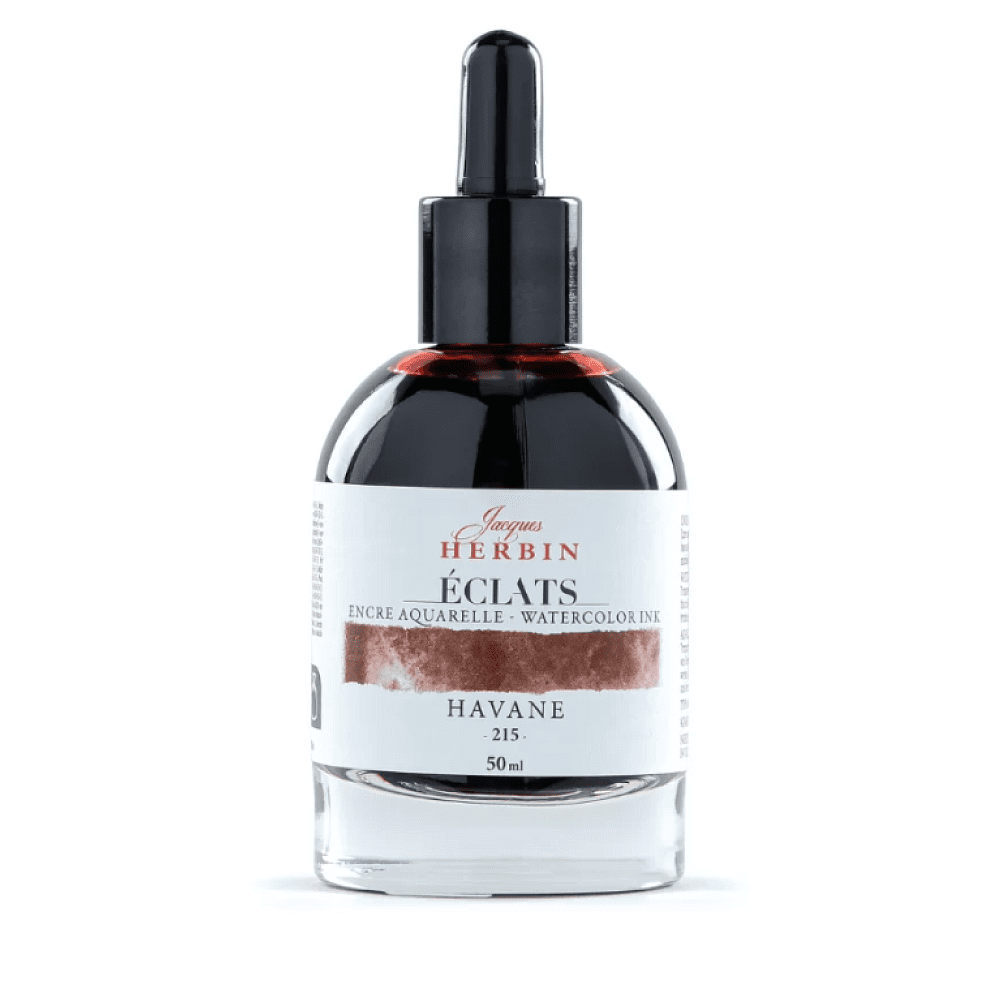 Чернила акварельные "Herbin. Eclats", гавана, 50 мл.