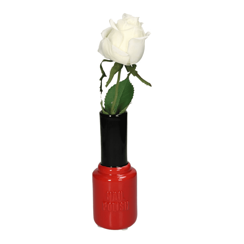 Ваза "Nail Polish", керамическая, красный, черный - 5