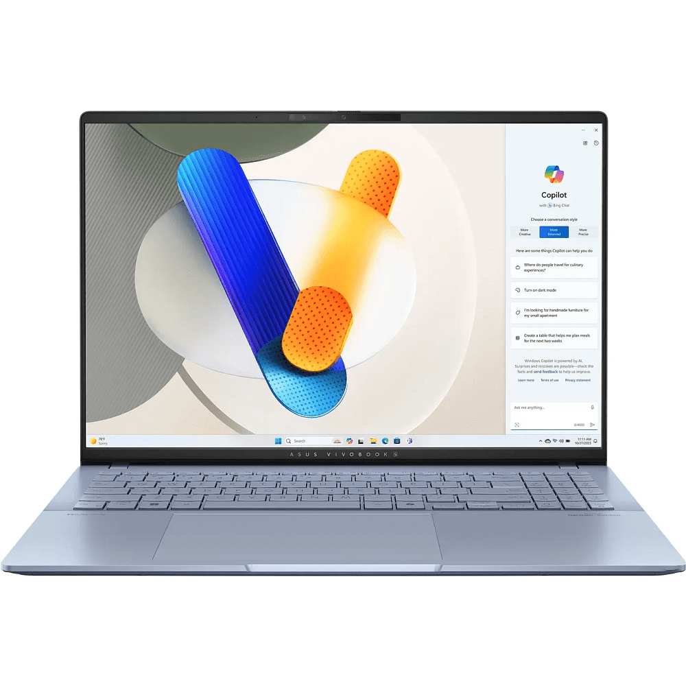 Ноутбук ASUS Vivobook S16 S5606CA-RI173W, 16GB, 512GB, Win11H, мышь. рюкзак, голубой