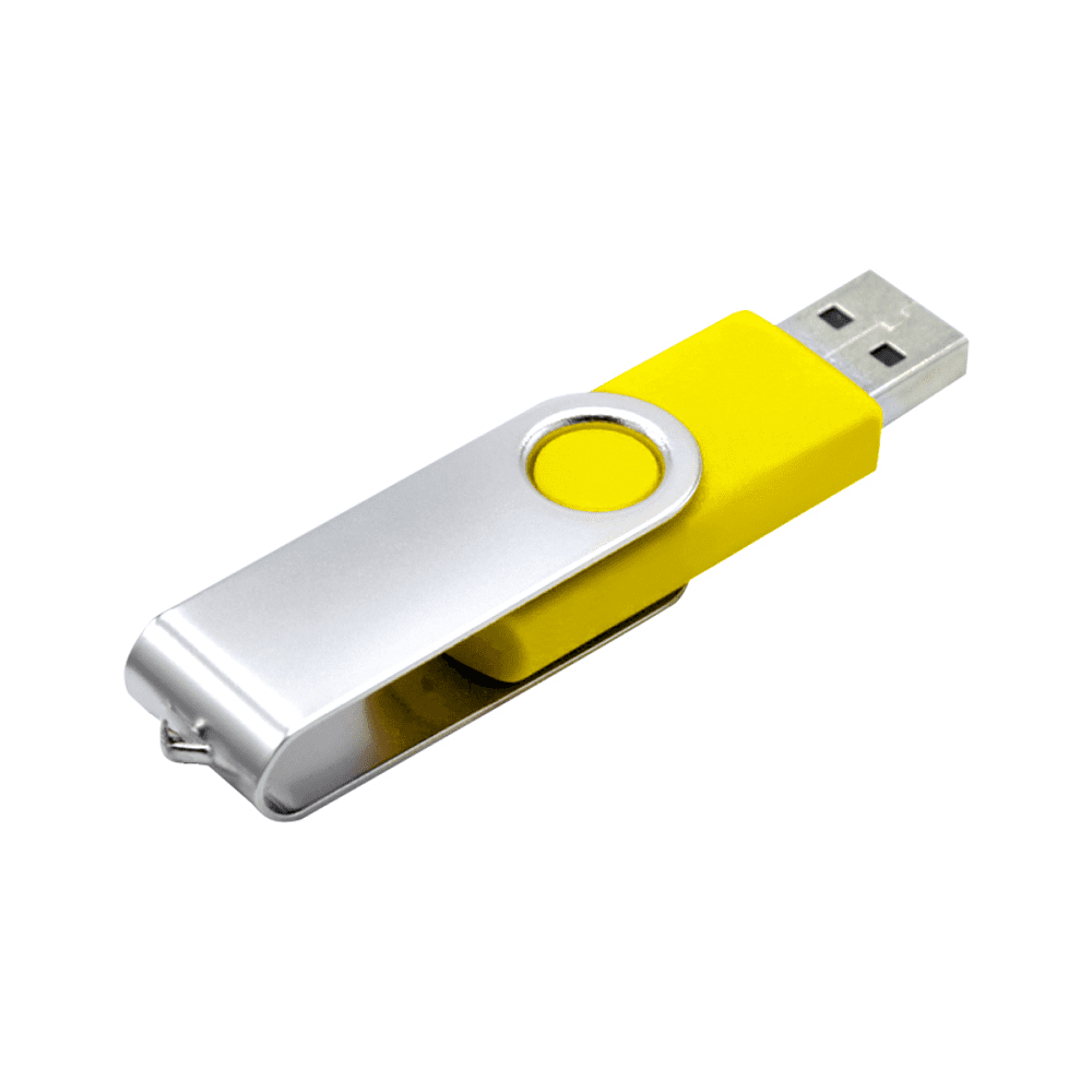 USB Flash 2.0 16 Gb VDF-008, пластик, метал, желтый  - 2