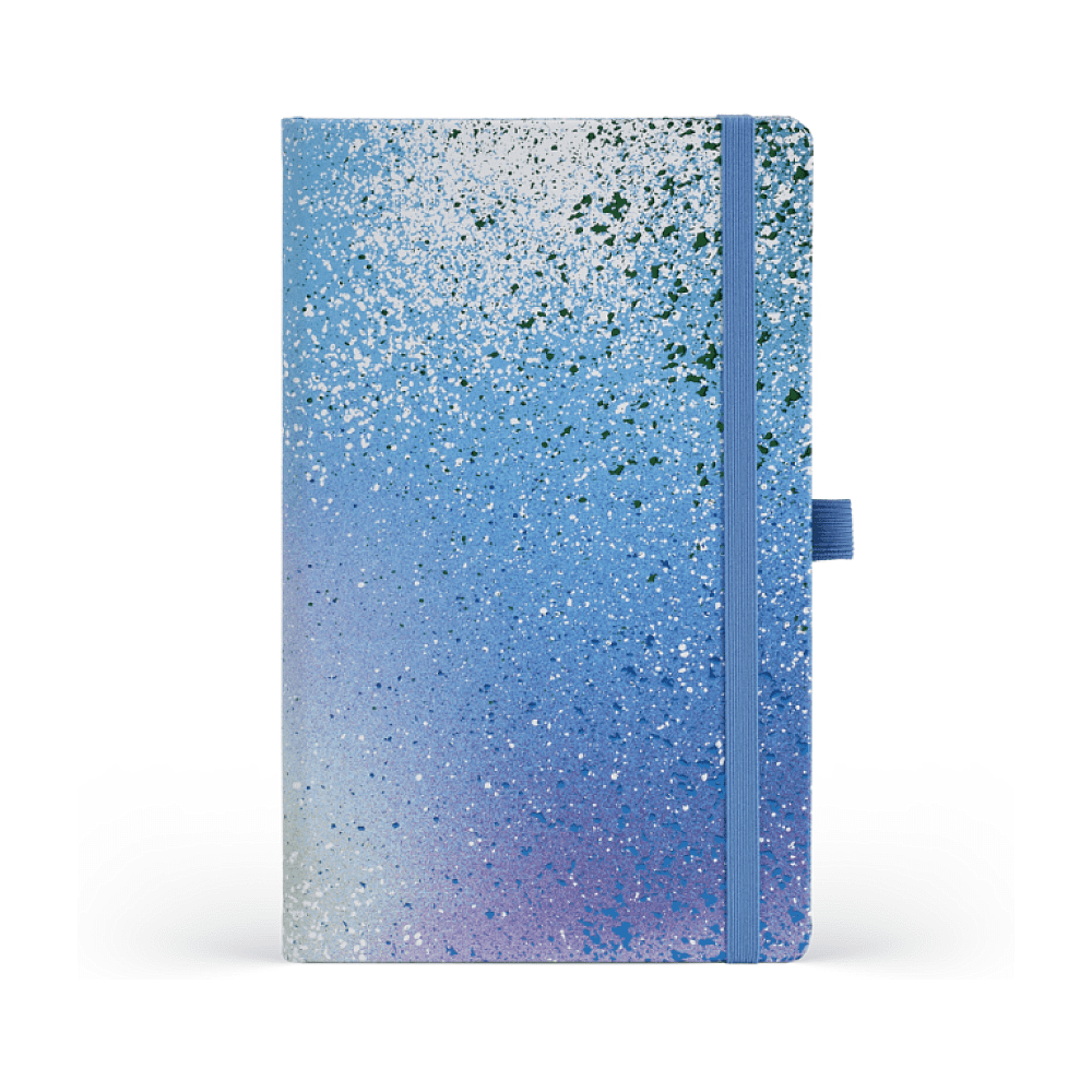 Блокнот "Color Spray relax", А5, 96 листов, линейка, на резинке, голубой - 2