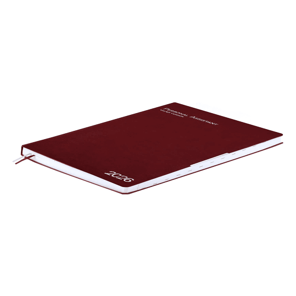 Ежедневник датированный "Шеврет глосс", А4, 240 страниц, бордовый, 2026 - 4