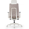 Кресло компьютерное SitZone CH-K55A-BS, ткань, бежевый, пластик, корпус белый - 4