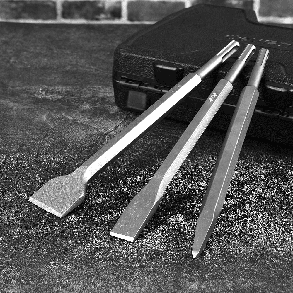 Зубило лопаточное Deli YS EDH-YBZ40250-E1, для перфоратора, 14 x 250 x 40 мм, SDS-PLUS - 3