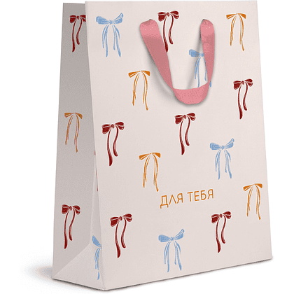 Пакет бумажный подарочный "Cherry Lady", 25.5х31.5х11 см, ассорти - 2