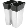 Контейнер пластиковый для мусора VILEDA "Гео", 55л, металлический, черный, -50% - 3