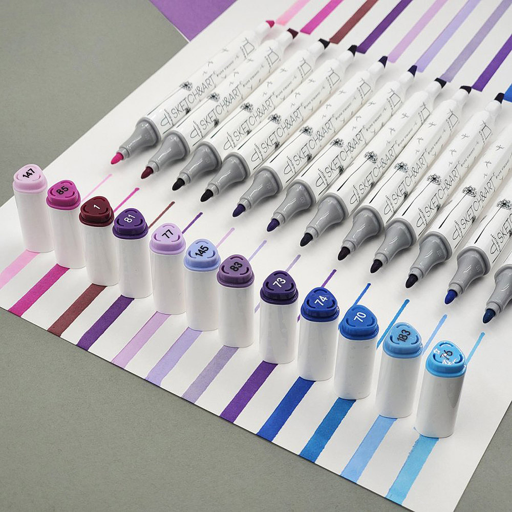Набор двусторонних маркеров для скетчинга "Sketch&Art", 60 цветов - 5