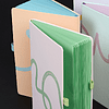 Блокнот "Doodle green paper", А5, 96 листов, розовый, срез зеленый - 4