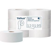 Бумага туалетная Tellus Стандарт, Т1, в больших рулонах, 525 м, 1 слой