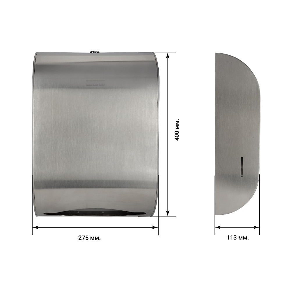 Диспенсер для полотенец листовых BXG-PD-5030A, металл, серебристый, матовый - 2