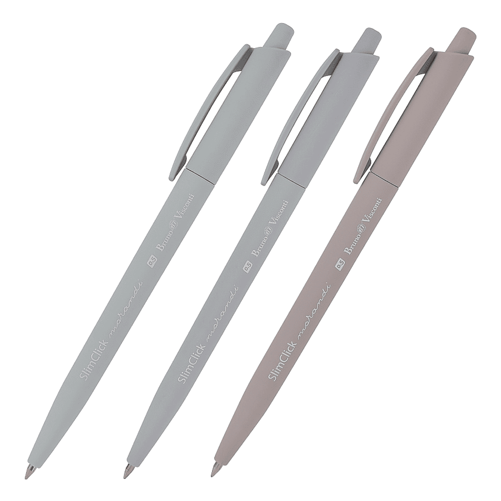 Ручка шариковая "SlimClick. Morandi", 0.5 мм., пластиковая, ассорти, синий