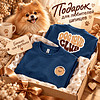 Футболка унисекс "Шпиц. Dog love club", XS-S, хлопок, оверсайз, джинсовый - 4