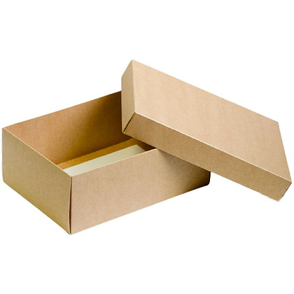 Коробка подарочная картонная, 27х19х10 см, коричневый  - 2