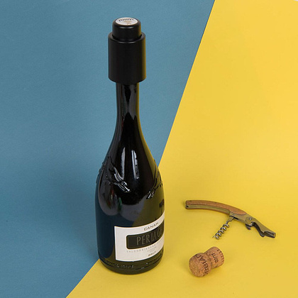 Пробка для вина "Winery", черный - 3