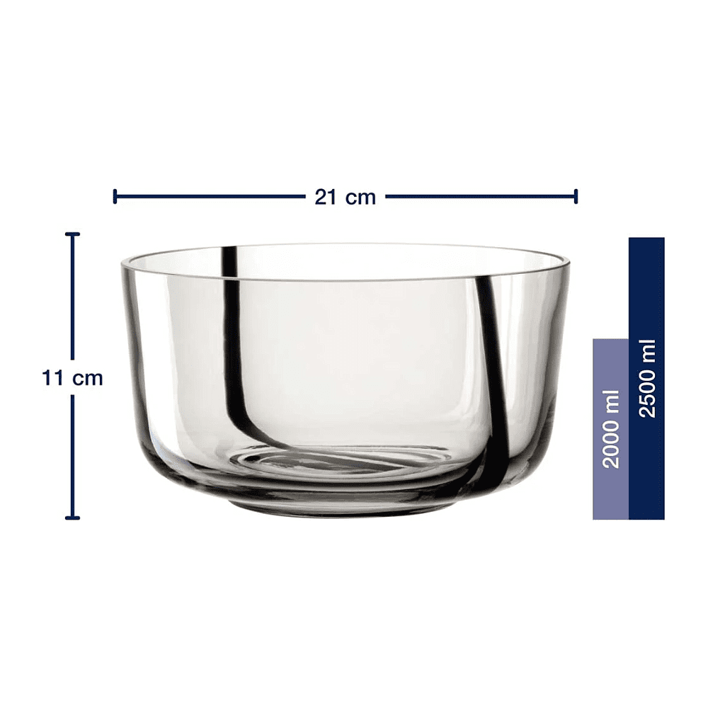 Чаша стеклянная "Alveo", 21 см, прозрачный коричневый - 2