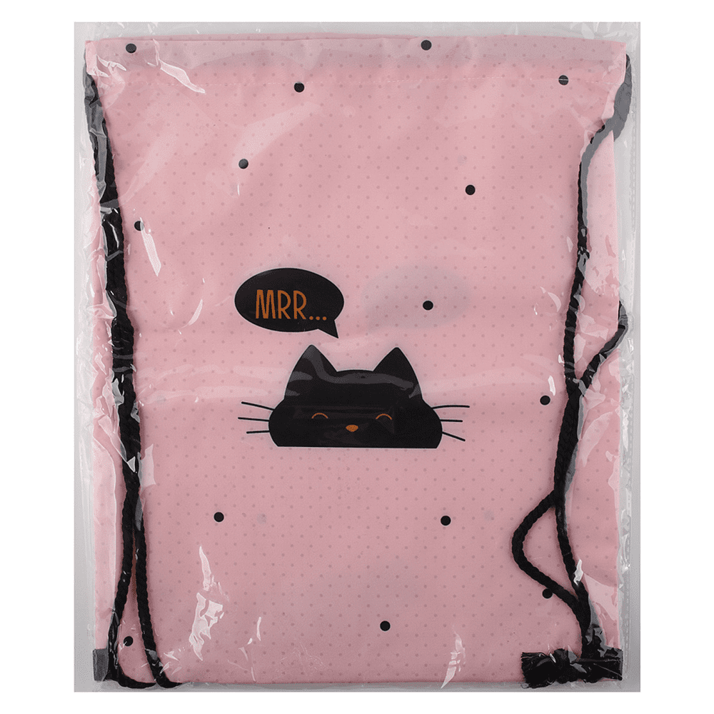 Мешок для обуви "Sweetest cat", розовый, черный - 2
